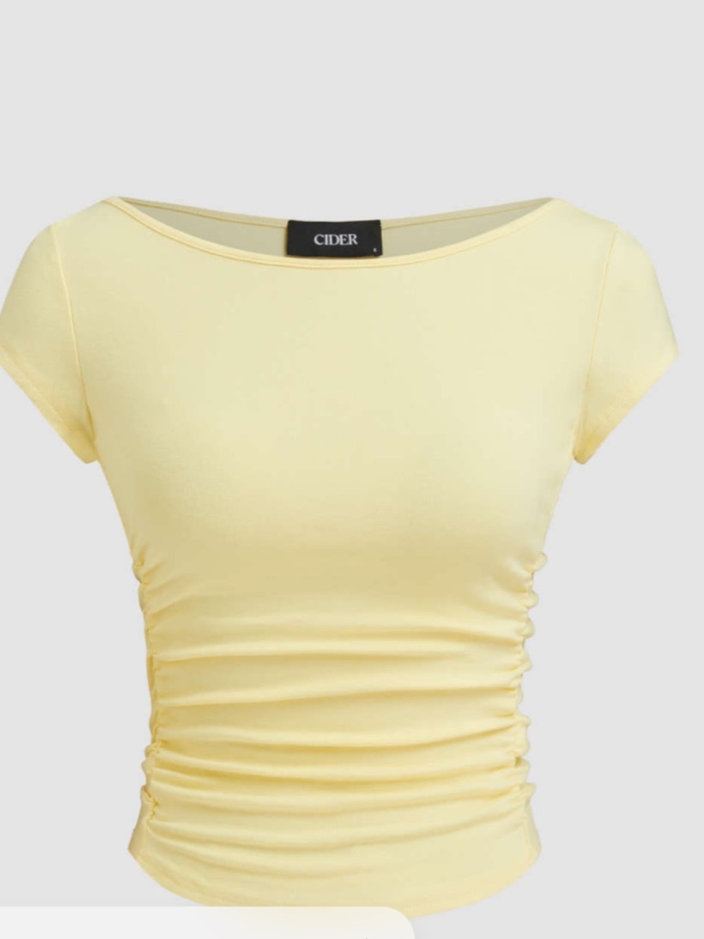 Cider Pale Yellow Scoop Neck Tank